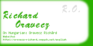 richard oravecz business card